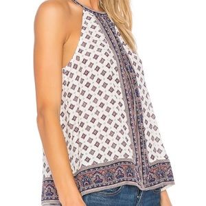 Joie Bradie border print boho silk top